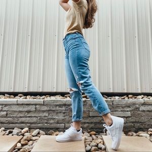 Nike White Air Force 1s size 5.5